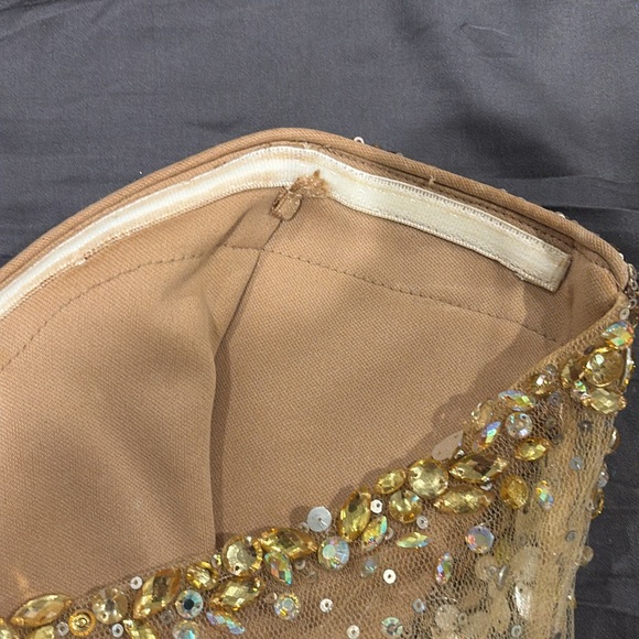 Bronze gold sparkly gown - Picture 9 of 11